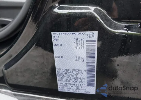 2023 Nissan Altima Sl Fwd z USA, uszkodzony, nr VIN 1N4BL4EV3PN413111